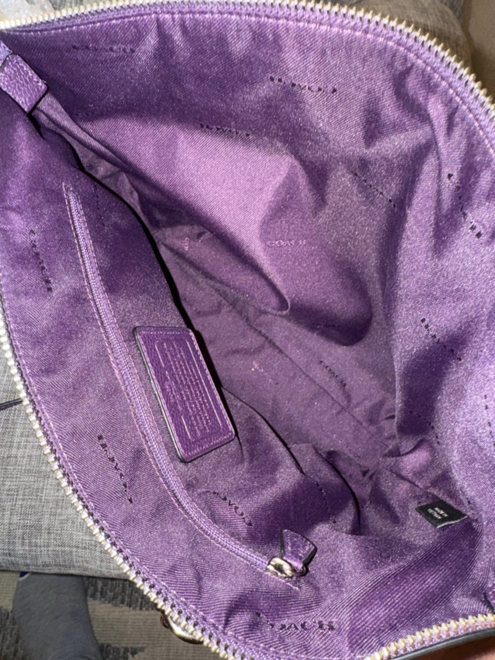 COACH Bag Prairie Purple Leather Satchel Tote EUC - Picture 12 of 17
